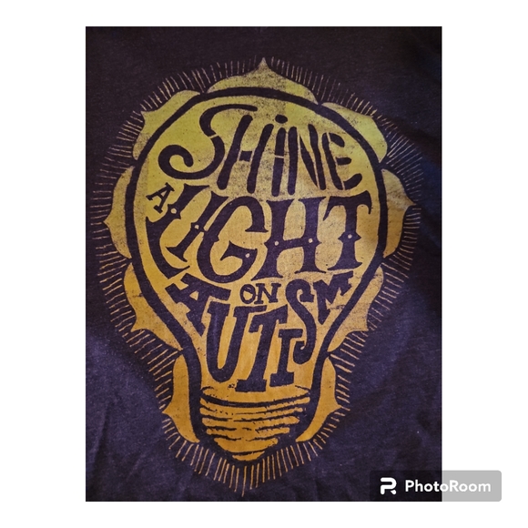 Sevenly Shine a Light on Autism t-shirt, XL, plum purple - Picture 2 of 4